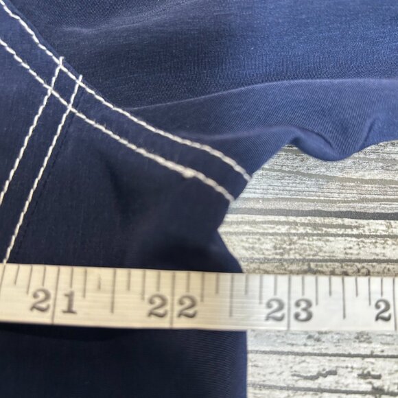 Drapers & Damons Womens Jacket Size M Blue White Nautical Stripe Fisherman Core - Picture 6 of 7